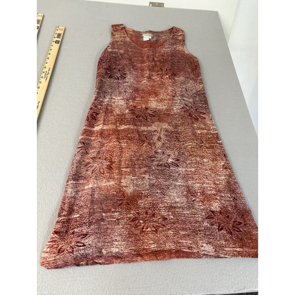 The Territory Ahead Dress Womens Small Brown Floral Sleeveless Rayon Boho Midi‎